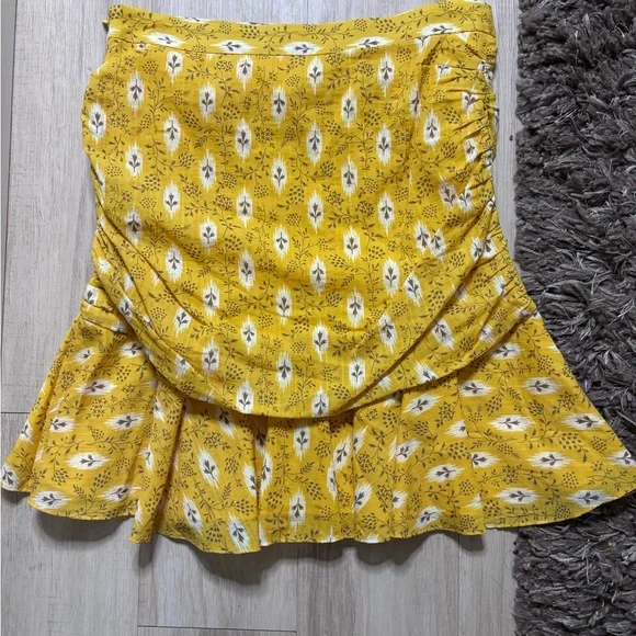 Veronica Beard Women's Taras Skirt Size 6 Multicolor Floral Ruched Ruffle - Picture 6 of 8